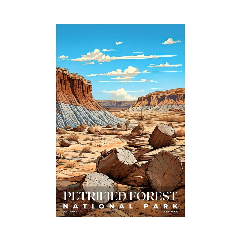 Petrified Forest National Park Poster, Travel Art, Office Poster, Home Decor | S7